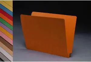 14pt Orange Folders, Full Cut 2-Ply END TAB, Letter Size (Box of 50)