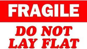 3" x 5" Fragile Do Not Lay Flat Labels (500 per Roll)