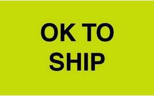 3" x 5" Ok To Ship Labels (500 per Roll)