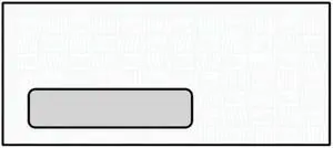 #6-3/4 Cellophane Window Envelopes, 3-5/8" x 6-1/2", 24#, White, Diagonal Seam, Blue FDIC Inside Tint (Box of 500)