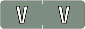 Barkley ABAM Compatible Mini "V" Labels, Laminated Stock, 1/2" X 1-1/2" Individual Letters - Roll of 500
