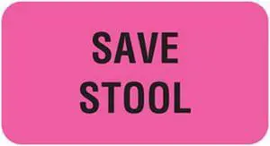 Save Stool 1-5/8" x 7/8" Fl-Pink Label (Roll of 560)