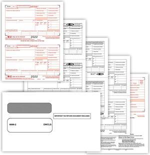 W-2 Laser Packaged Set 4-part with Envelope (25 Employees)