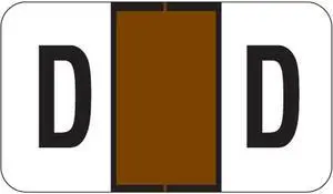 Jeter 0200 Compatible "D" Labels, Laminated Stock, 15/16" X 1-5/8" Individual Letters - Roll of 500