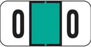 Jeter Compatible Numeric "0" Labels, Polylaminated Stock, 3/4" X 1-1/2" Individual Numbers - Roll of 500