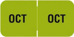 Barkley FMBLM Compatible "Oct" Month Labels, Laminated Stock,1-1/2" x 3/4", Individual Months - Roll of 250
