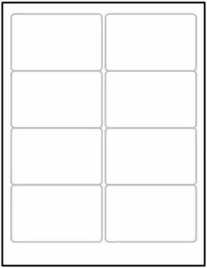 Laser Label Sheet, 4" x 2-1/2" Laser Finish, Flat Sheet and Pre-Die Cut Labels (Box of 100)