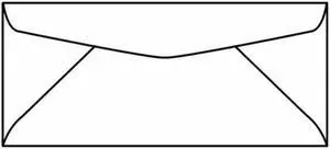 #14 Regular Envelopes, 5" x 11-1/2", 24#, White, Diagonal Seam, No Window (Box of 500)