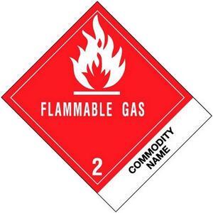 4" x 4-3/4" Flammable Gas - Blank Tab Labels (500 per Roll)