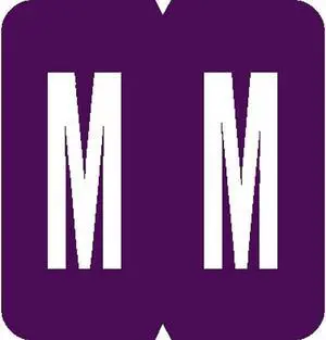 GBS Compatible "M" Labels, Laminated Stock, 1-5/16" X 1-1/4" Individual Letters - Pack of 200