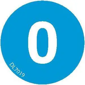 1" Diameter number 0 circle labels (500 per Roll)