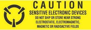 5/8" x 4" Caution Sensitive Electronic Devices Labels (500 per Roll)