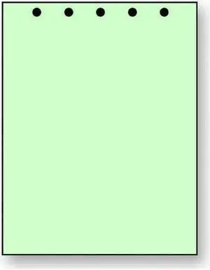 8-1/2'' x 11" Laser Cut Sheet, 20# Green Stock, 5 Hole Punch Top, 5/16" Diameter (Carton of 2500)