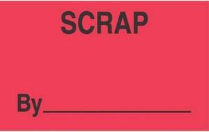 3" x 5" Scrap By ____ Labels (500 per Roll)