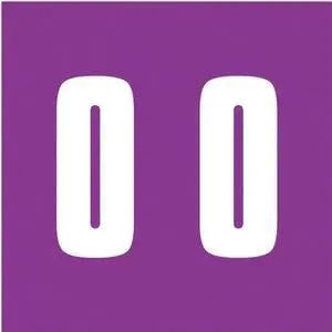 IFC CL3300 Compatible Numeric "0" Labels, Laminated Stock,1-7/8" x 1-7/8" Individual Numbers - Roll of 500