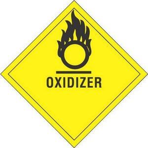 4" x 4" Oxidizer D.O.T. Subsidiary Risk Labels (500 per Roll)