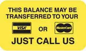 Billing Labels, Balance Transfer, Fluorescent Chartreuse, 1-1/2" x 7/8", (Roll of 250)