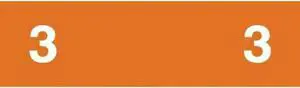 Ames Compatible "3" Numeric Labels, Laminated Stock, 1/2" x 1-3/4" Individual Numbers - Roll of 1000