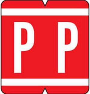 VRE/GBS Compatible "P" Labels, Polylaminated Stock, 1.3 " X 1-1/4" Individual Letters - 200 Per Pack
