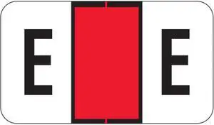Jeter 0200 Compatible "E" Labels, Laminated Stock, 15/16" X 1-5/8" Individual Letters - Roll of 500