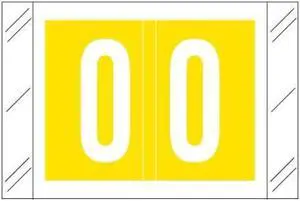 Tabbies Compatible "0" Numeric Labels, Laminated Stock, 1" X 1-1/2" Individual Numbers - Roll of 500