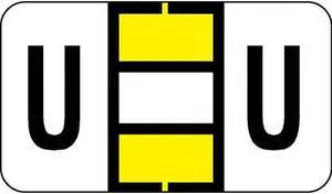 Jeter 2500 Compatible "U" Labels, Laminated Stock, 15/16" X 1-5/8" Individual Letters - Roll of 500