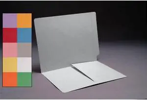 11pt White Folders, Full Cut END TAB, Letter Size, 1/2 Pocket Inside Front (Box of 50)