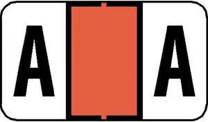 Jeter 7200 Compatible "A" Labels, Laminated Stock, 15/16" X 1-5/8", Individual Letters - Pack of 225