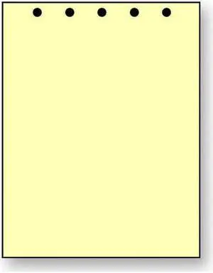 8-1/2'' x 11" Laser Cut Sheet, 20# Canary Stock, 5 Hole Punch Top, 5/16" Diameter (Carton of 2500)