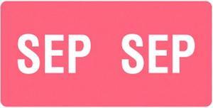 Smead ETS Compatible "Sep" Month Labels, Laminated Stock,1/2" x 1", Individual Months - Pack of 250