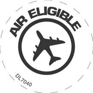 3" Diameter Plane with Air Eligible Text Circle Labels (500 per Roll)