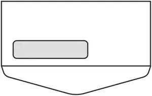 #10 Postage Meter Digi-Clear Window, 4-1/8" x 9-1/2", White Sulphite, Diagonal Seams, Laser Compatible (Box of 500)
