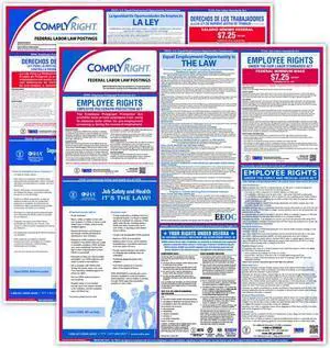 ComplyRight Bilingual Federal Labor Law Poster, 47" x 27" - 1 per Pack