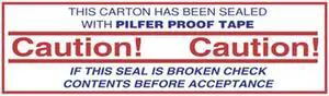 2" x 55 Yd 1.9 mil Polypropylene Hot Melt "Caution!" Printed Tape (Case of 6 Rolls)