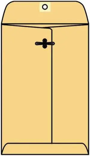 #35 Open End Franklin Clasp Catalog Envelopes, 5" x 7-1/2" 32# Golden Kraft, Machine Finish, Metal Clasp (Box of 100)