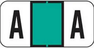 Jeter Compatible "A" Labels, Polylaminated Stock, 3/4 " X 1-1/2" Individual Letters - Roll of 500