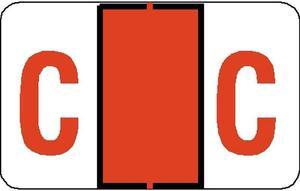 Tab Compatible "C" Labels, Vinyl Stock, 1" X 1.25" Individual Letters - Roll of 500