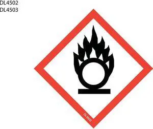 2" x 2" Hazcom-Flame/circle labels (500 per Roll)