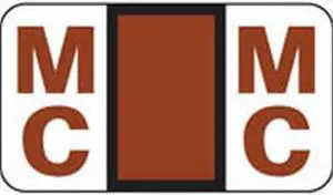 Jeter Compatible "Mc" Labels, Polylaminated Stock, 15/16 " X 1-5/8"  Individual Letters - Roll of 500