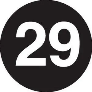 2" Diameter number 29 circle labels (500 per Roll)