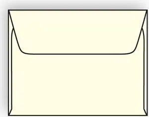 #A-10 Prism Machine Insertable Announcement Envelopes, 6" x 9-1/2", 24#, Recycled, Creme, Rounded Flap (Box of 500)