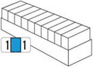 Jeter Compatible Numeric Complete Set "0-9" Labels, Polylaminated Stock, 3/4" X 1-1/2" Individual Numbers - 5000 labels