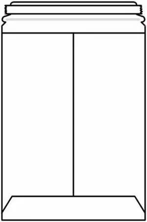 Open End No Bend Mailer Envelopes, 11" x 13-1/2", .028#, 100% Recycled Board, Pressure Sensitive Seal (Box of 100)