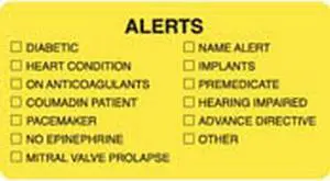 Alert Labels, Fluorescent Chartreuse, 3-1/4" x 1-3/4" (Roll of 250)