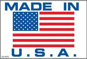 2" x 3" Made in U.S.A. Labels (500 per Roll)