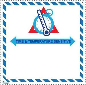 4" x 4" Time & Temperature Sensitive Labels (500 per Roll)