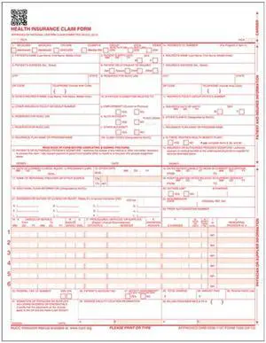 CMS-1500 (02/12) Laser Cut Sheet (1,000/case)
