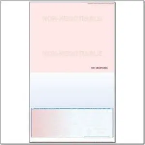 Red to Blue Rainbow Laser Check, Bottom Position, Fingerprint II, Panels at 7 - 3-1/2 - 3-1/2 (Ream of 500)