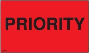 3" x 5" Priority labels (500 per Roll)