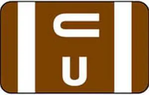 Smead Compatible "U" Labels, Polylaminated Stock, 1" X 1-5/8" Individual Letters - Roll of 250